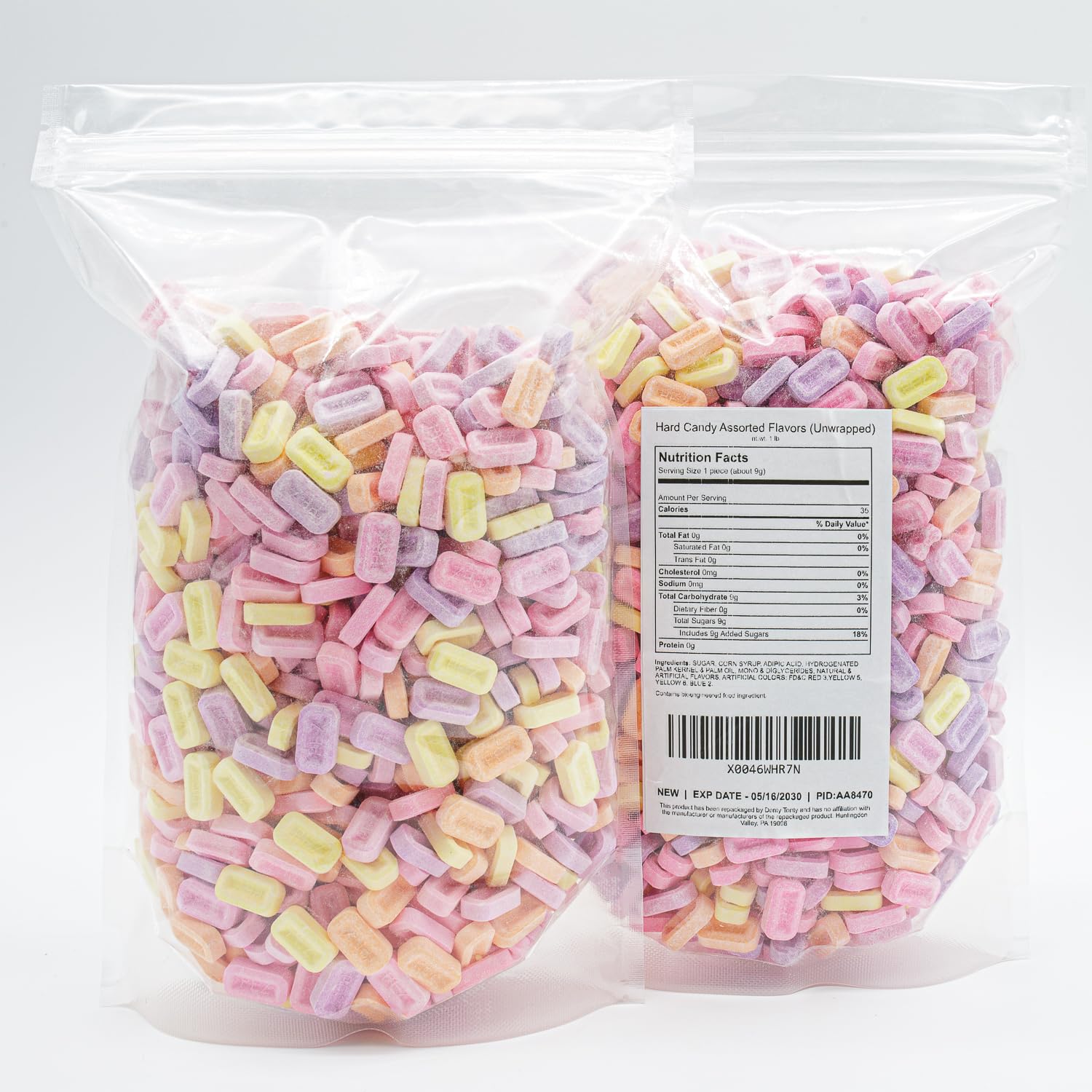 Donty-Tonty lemon flavor candy close-up, tangy treat for on-the-go snacks.