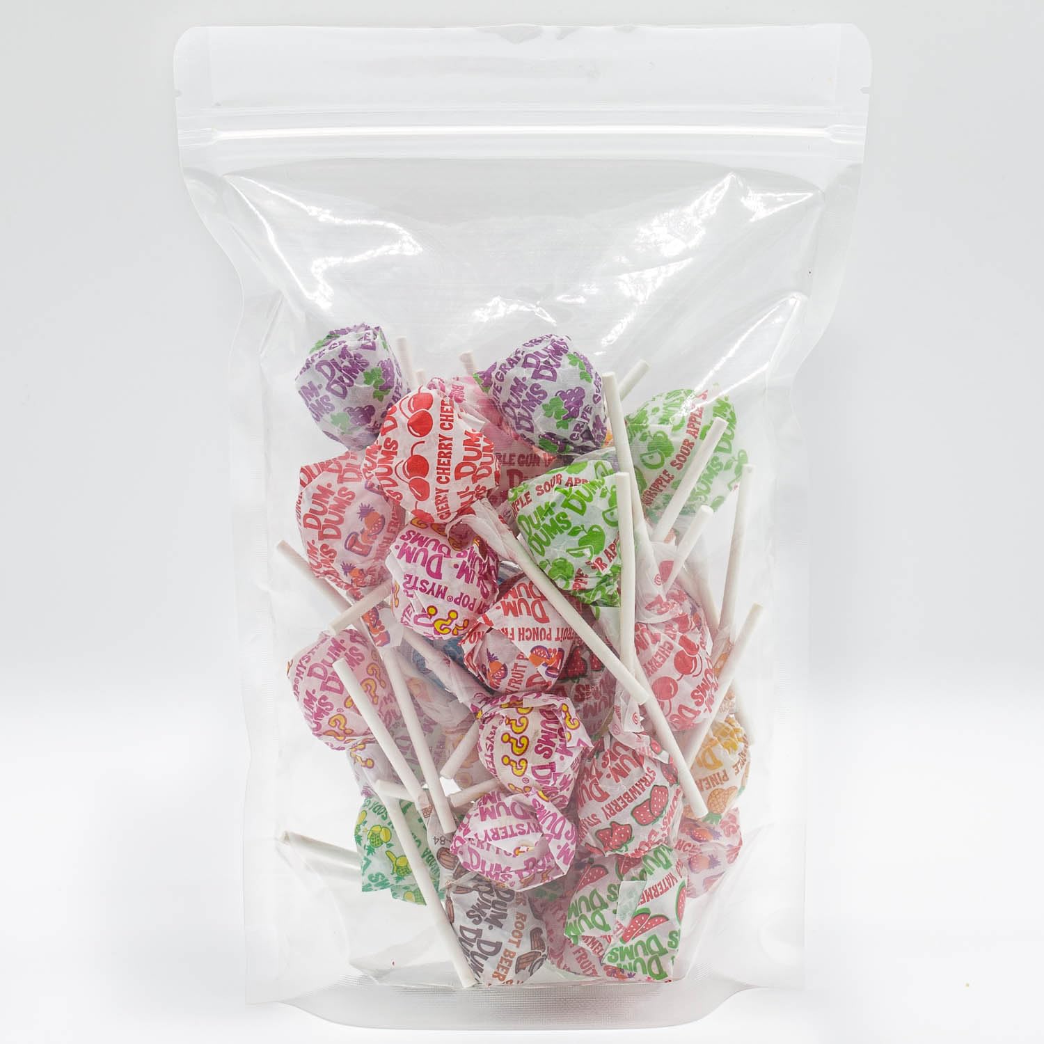Donty-Tonty Lollipops clear bag showing freshness and visibility