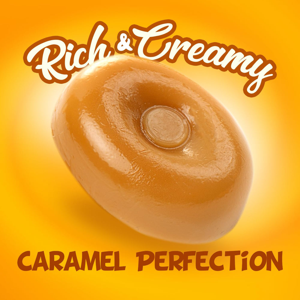 Donty-Tonty caramel hard candy in clear packaging protects freshness