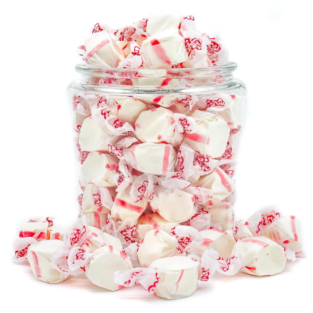 Donty-Tonty peppermint taffy individually wrapped for on-the-go enjoyment.
