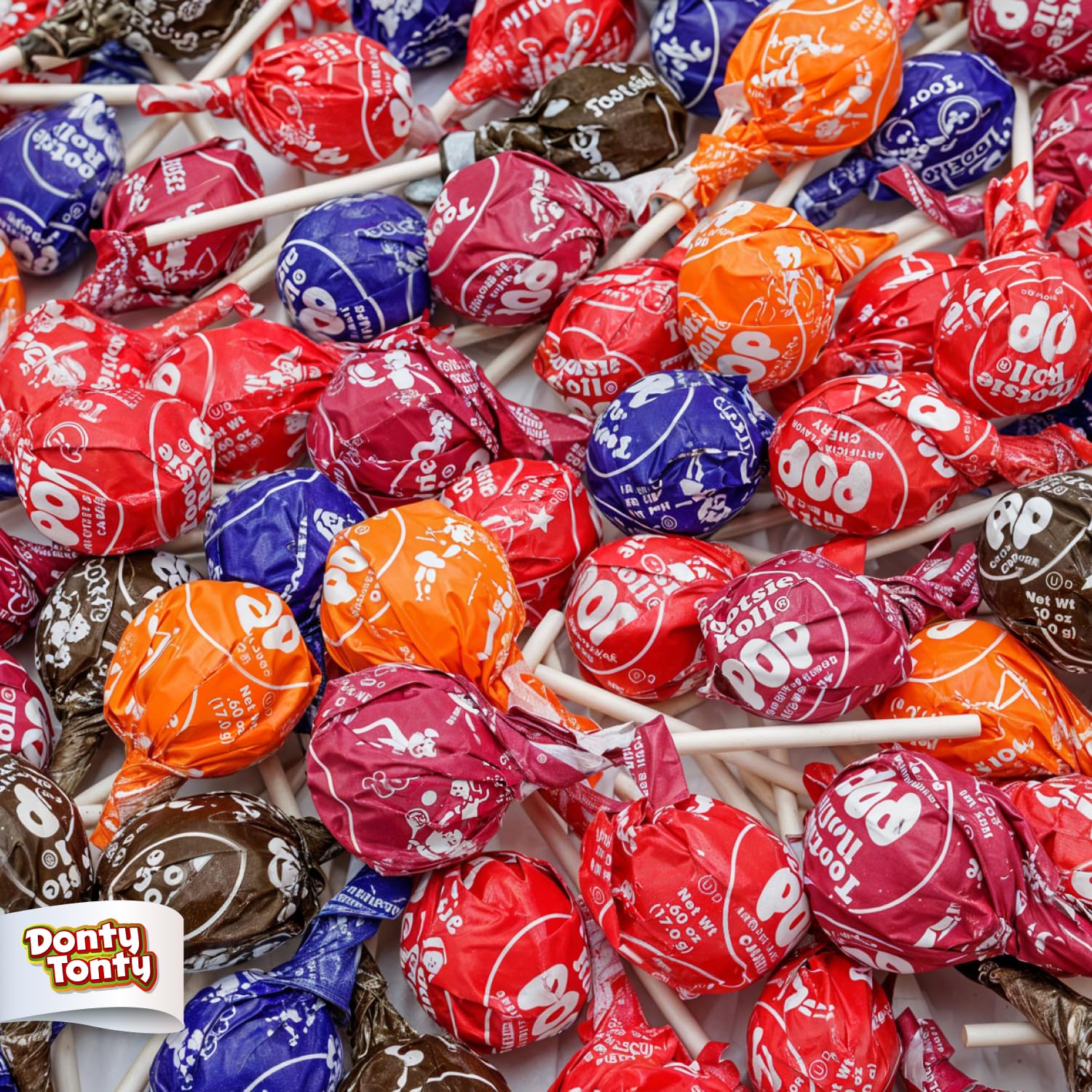 Donty-Tonty POPS bulk bag with 24 lollipops, ideal for sharing