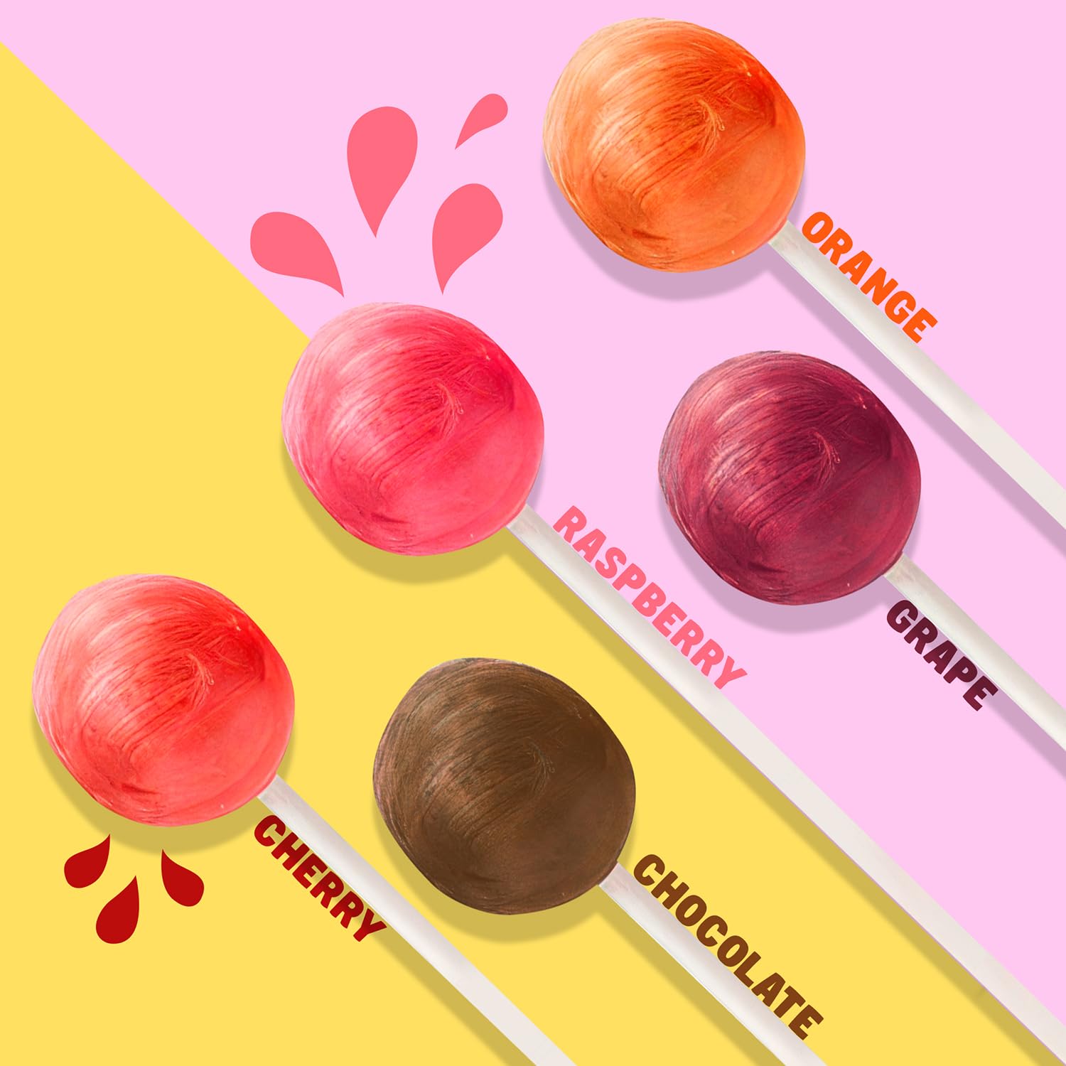 Donty-Tonty POPS lollipop showing hard candy shell and chewy center