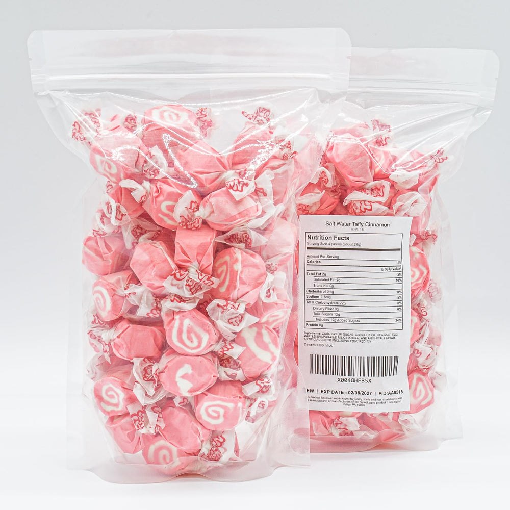 Donty-Tonty cinnamon taffy pieces stay fresh thanks to individual wrappers.