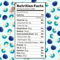 Donty-Tonty gummy rings show soft chewy texture for snacking.