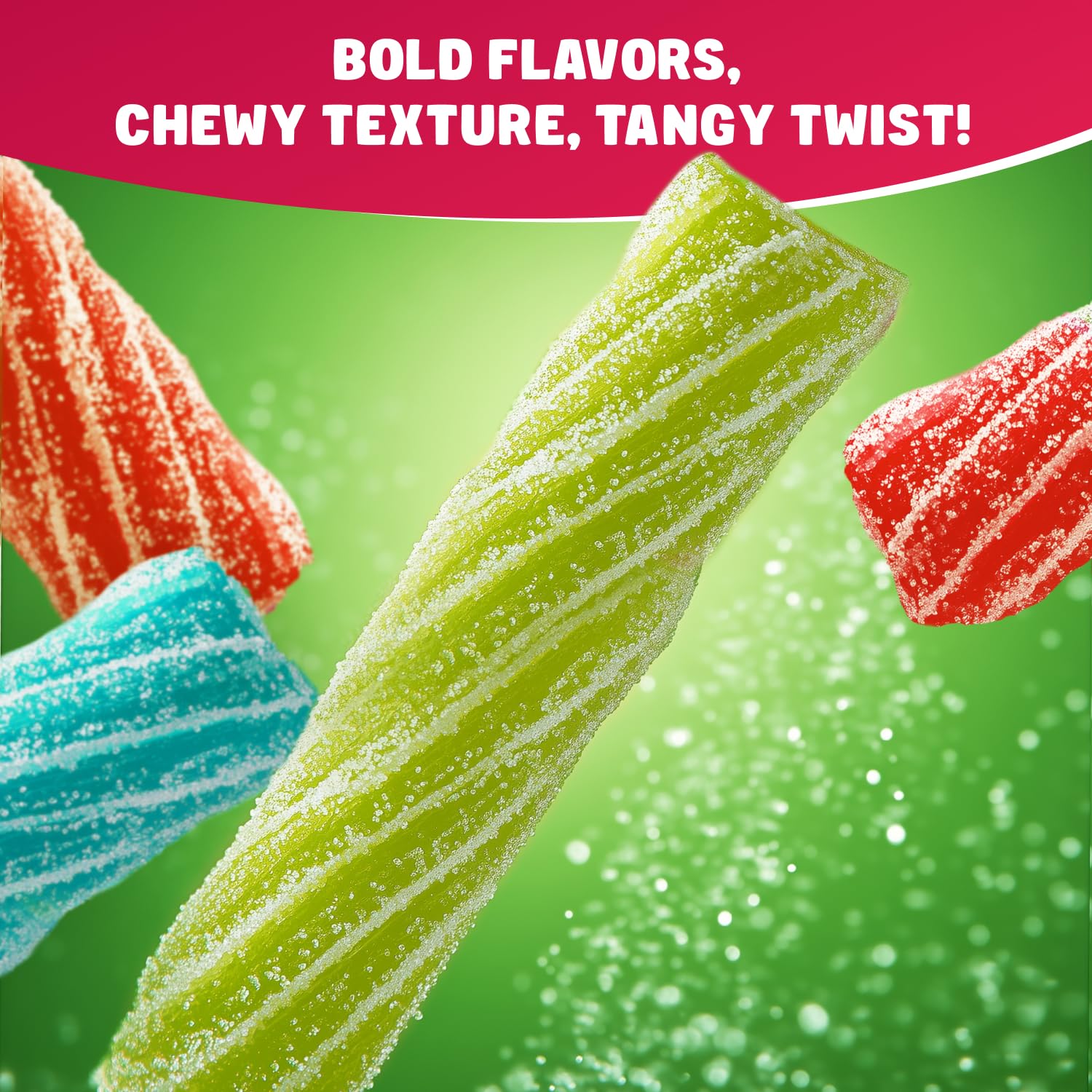 Donty-Tonty Sour Punch Twists cherry flavor ideal for sharing events.