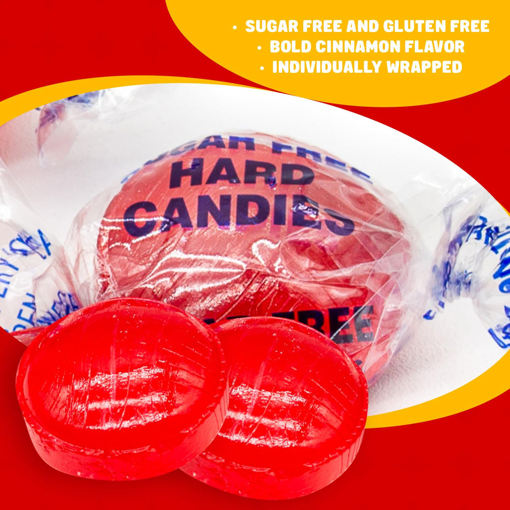 Donty-Tonty sugar free cinnamon candies in clear bag show freshness
