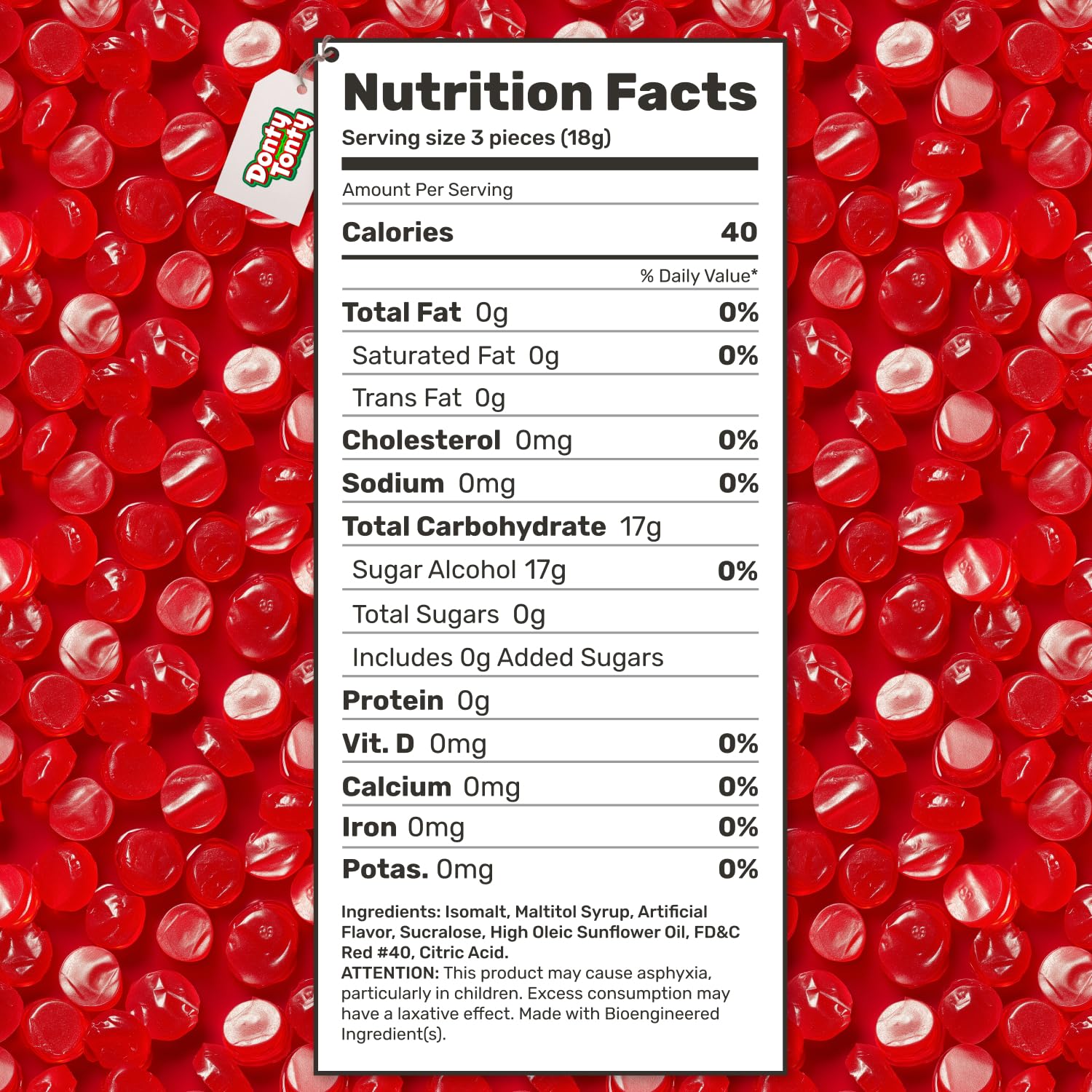 Donty-Tonty individually wrapped candies for easy, mess-free on the go