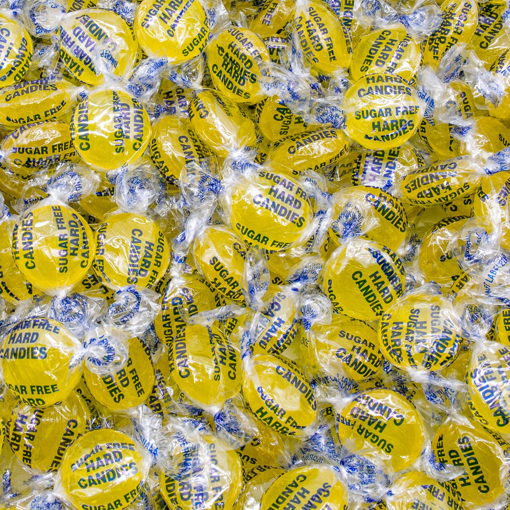 Donty-Tonty sugar-free lemon drops in bulk packaging for keto snacking.