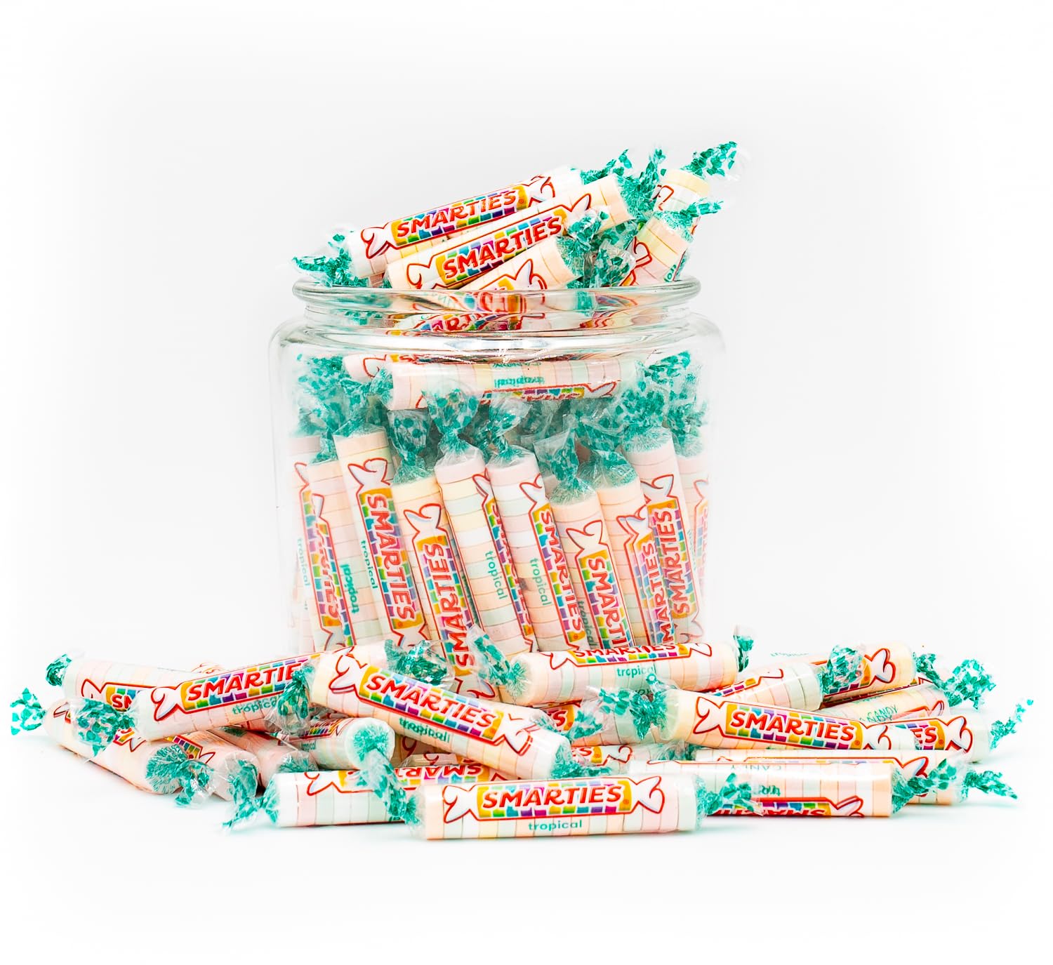 Donty-Tonty Tropical Candy Rolls bag detail showing freshness seal.