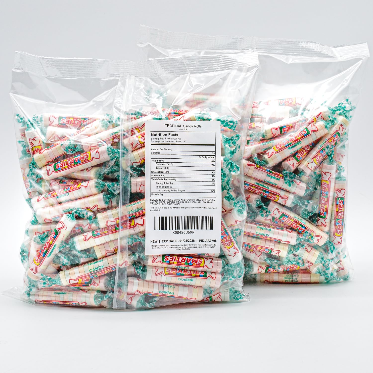 Donty-Tonty Tropical Candy Rolls travel-friendly office snack option.