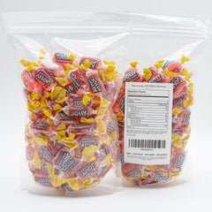 Transparent packaging keeps candy visible while protecting against air and moisture.