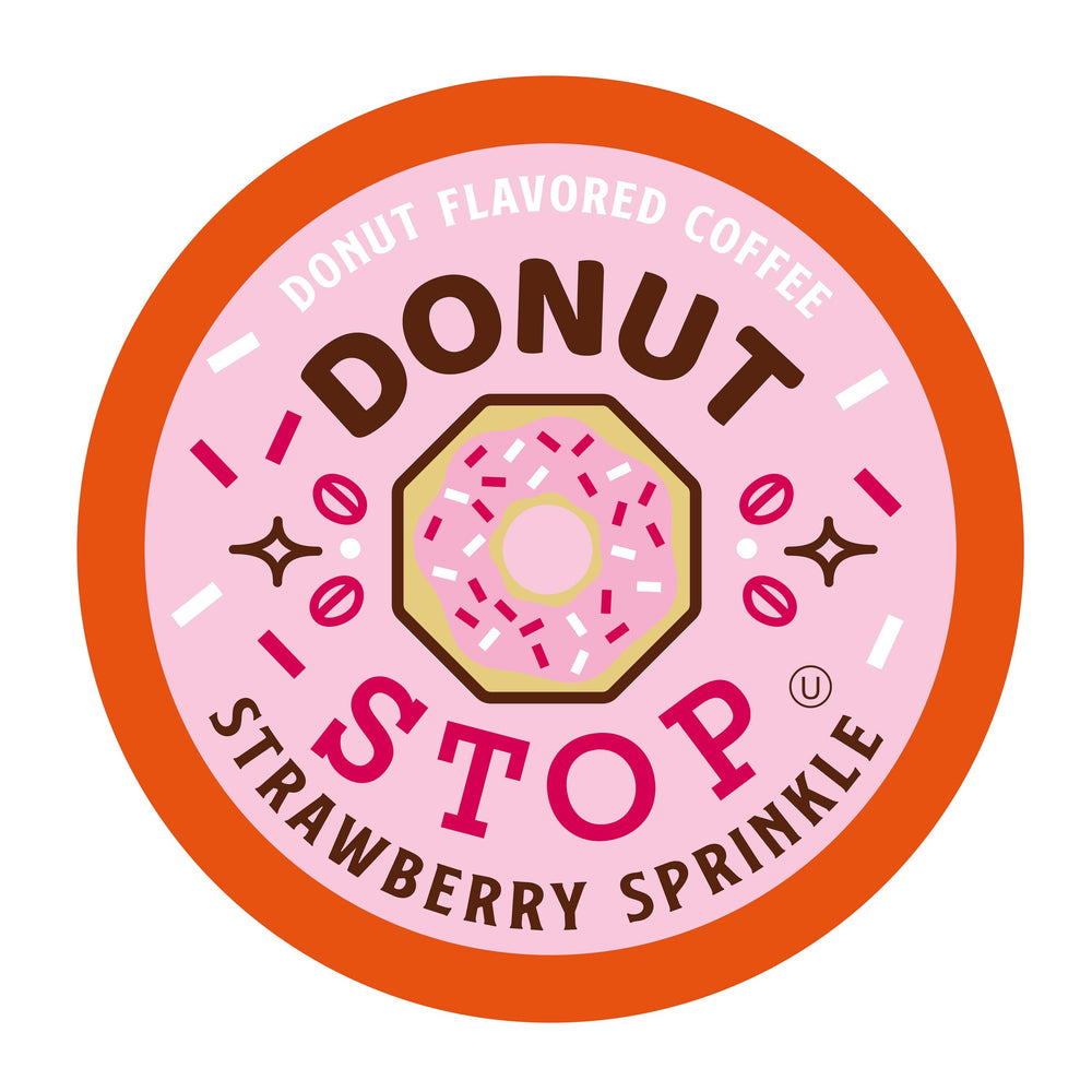 Donut Stop strawberry-sprinkle coffee pod image for a bakery-inspired morning.