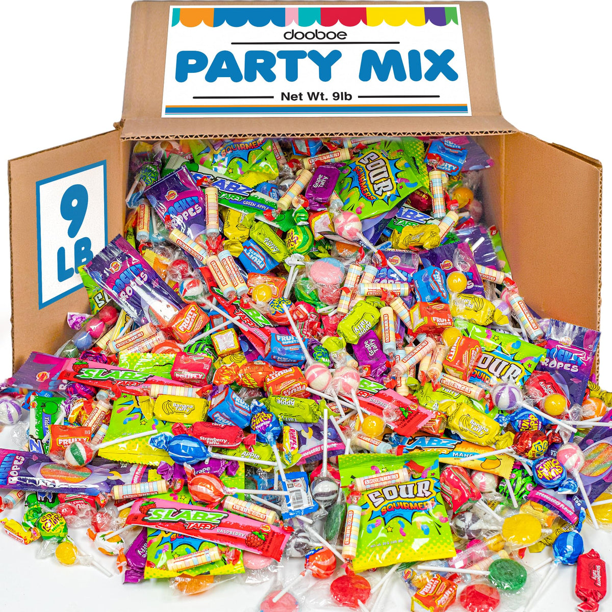 Dooboe bulk candy mix pack with bright wrappers, ideal for events.