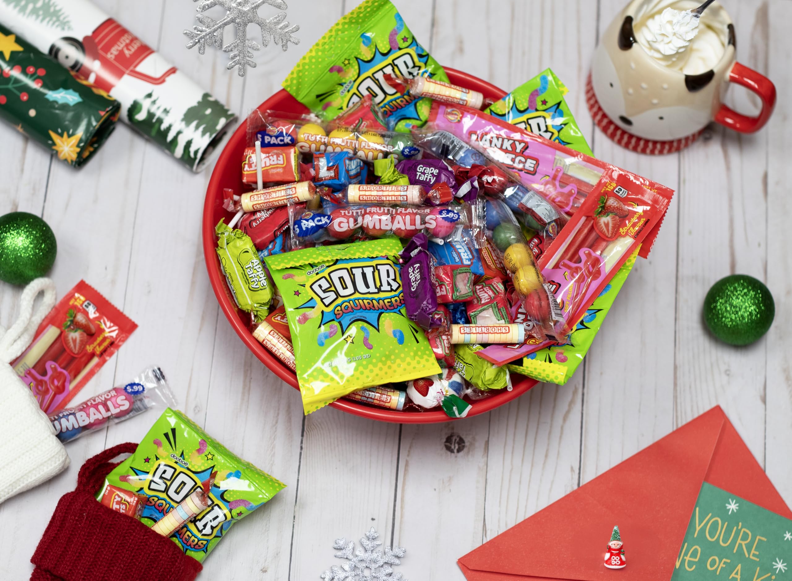 Candy buffet display with Dooboe assortment ready to serve.