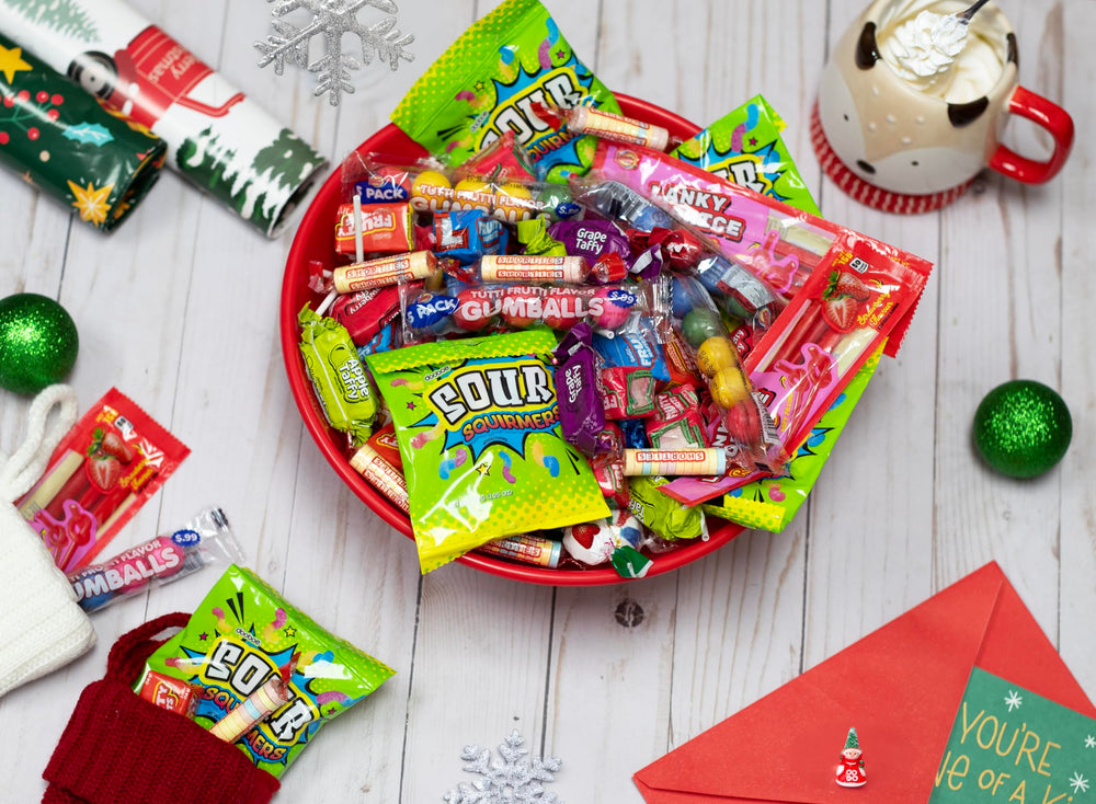 Candy buffet display with Dooboe assortment ready to serve.