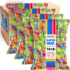 Dooboe Huge Candy Assortment bag of colorful wrappers for bulk party favors.