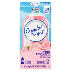Doofie Deals Crystal Light Pink Lemonade packets for low-calorie hydration and flavorful mix.