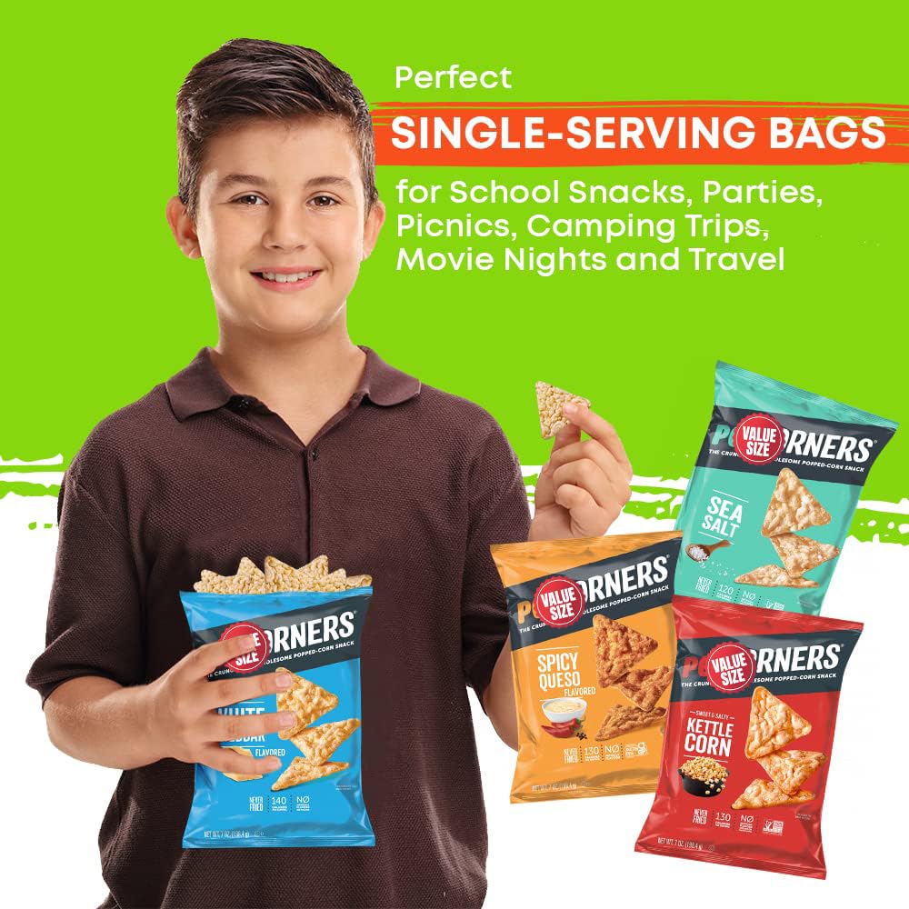 Doomi PopCorners 28-count variety pack shows multiple flavors for sharing.