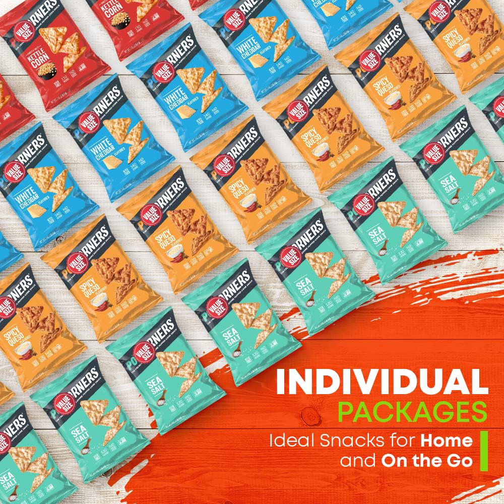 Doomi PopCorners travel-snack 1oz bags ideal for trips and commutes.