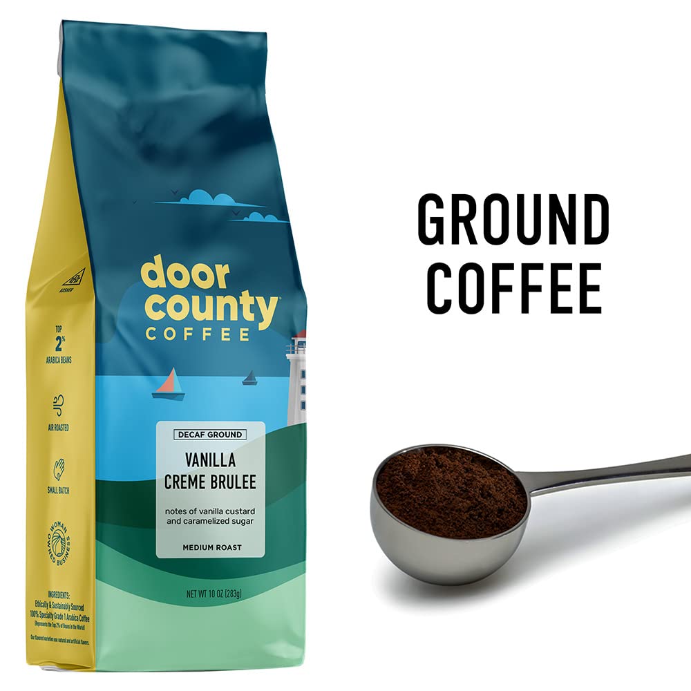 Door County Air-Roasted Coffee beans showing consistent toasty aroma.