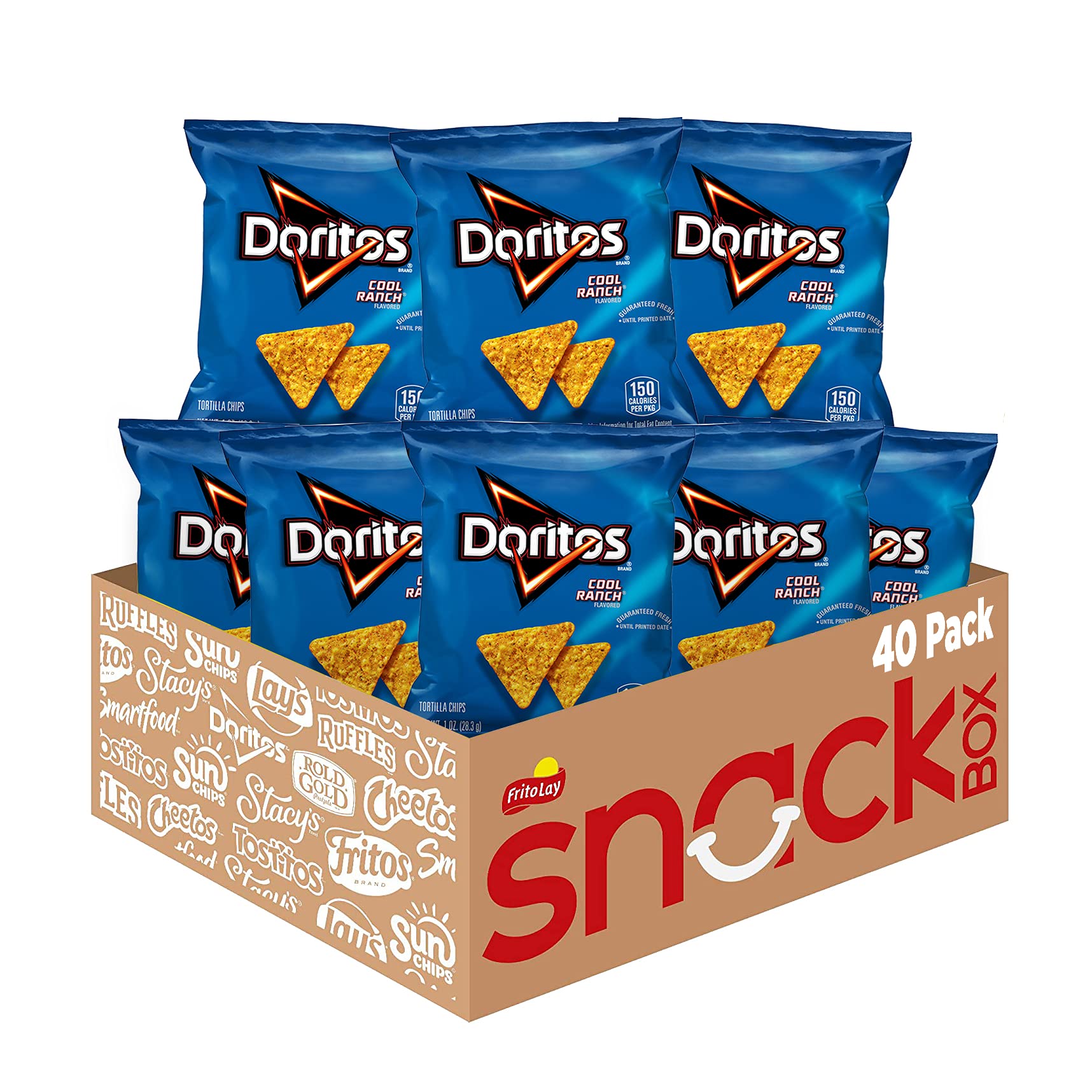 Doritos Cool Ranch bag close-up showcases bold flavor and iconic crunch