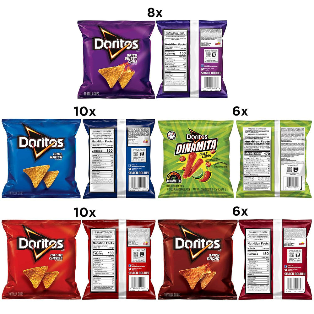 Cool Ranch Doritos bags highlight a crowd-pleasing flavor for after-school snacking.