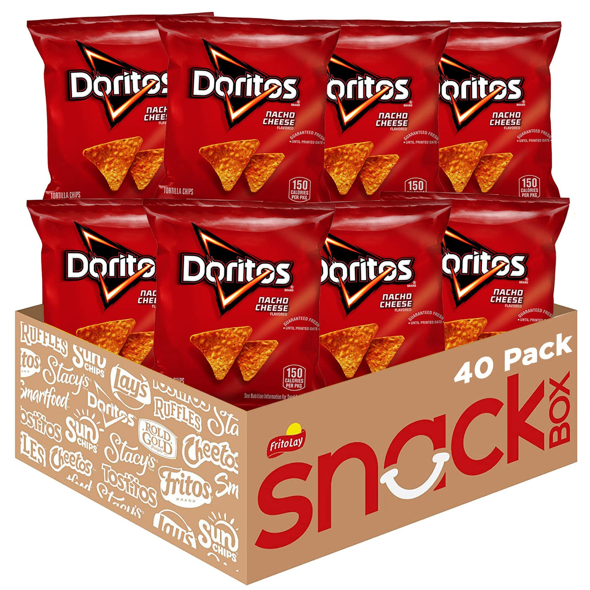 Doritos Nacho Cheese bag with bold flavor for on-the-go snacking.