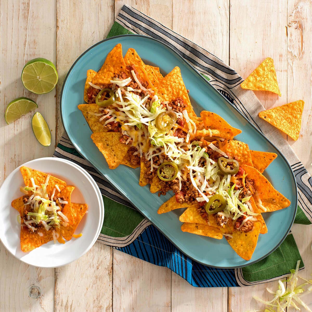 Doritos Nacho Cheese made from whole corn for classic crunch.