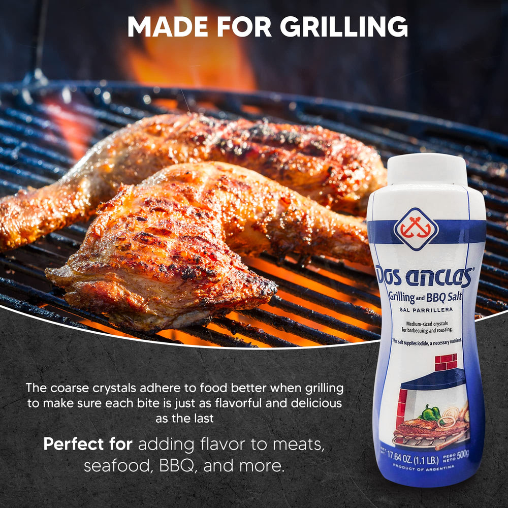 Dos Anclas medium grain salt texture ideal for grilling