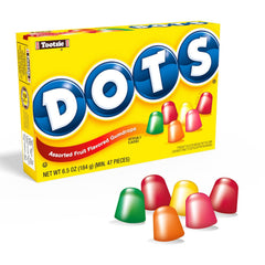 DOTS gumdrops close-up shows vibrant flavors and chewy texture.