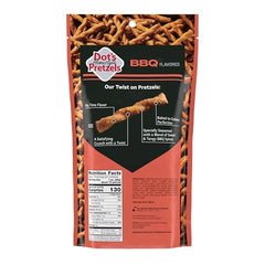 Dots Homestyle Pretzels BBQ Twist on serving plate; ideal for gatherings and sharing