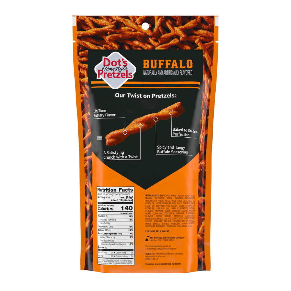 Dot's Buffalo seasoning closeup shows bold spices for a flavorful kick.