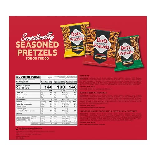Dot's Homestyle Pretzels Honey Mustard bag, tangy crunch for dips
