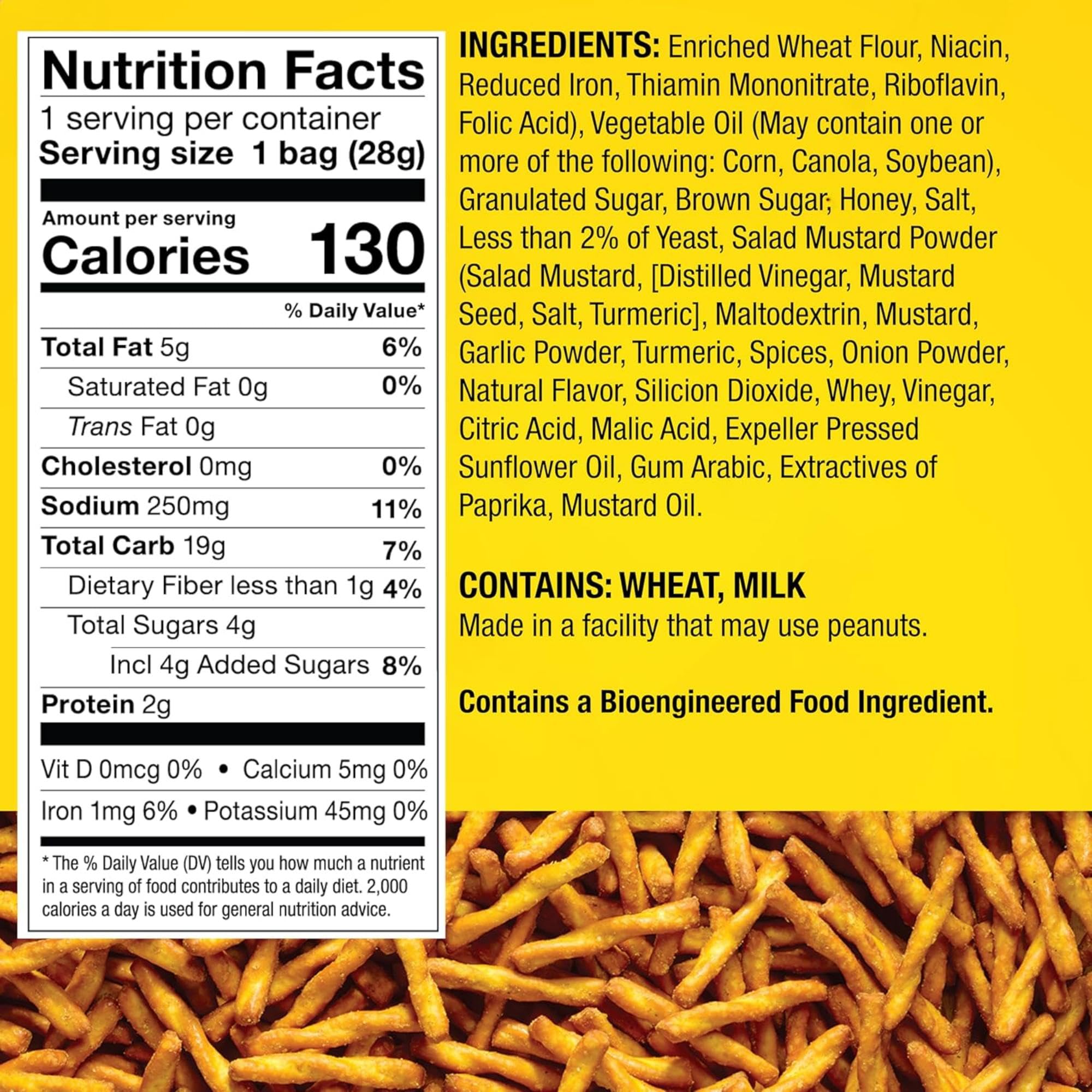 Dot's Homestyle Pretzels honey mustard close-up highlighting the bold, savory seasoning