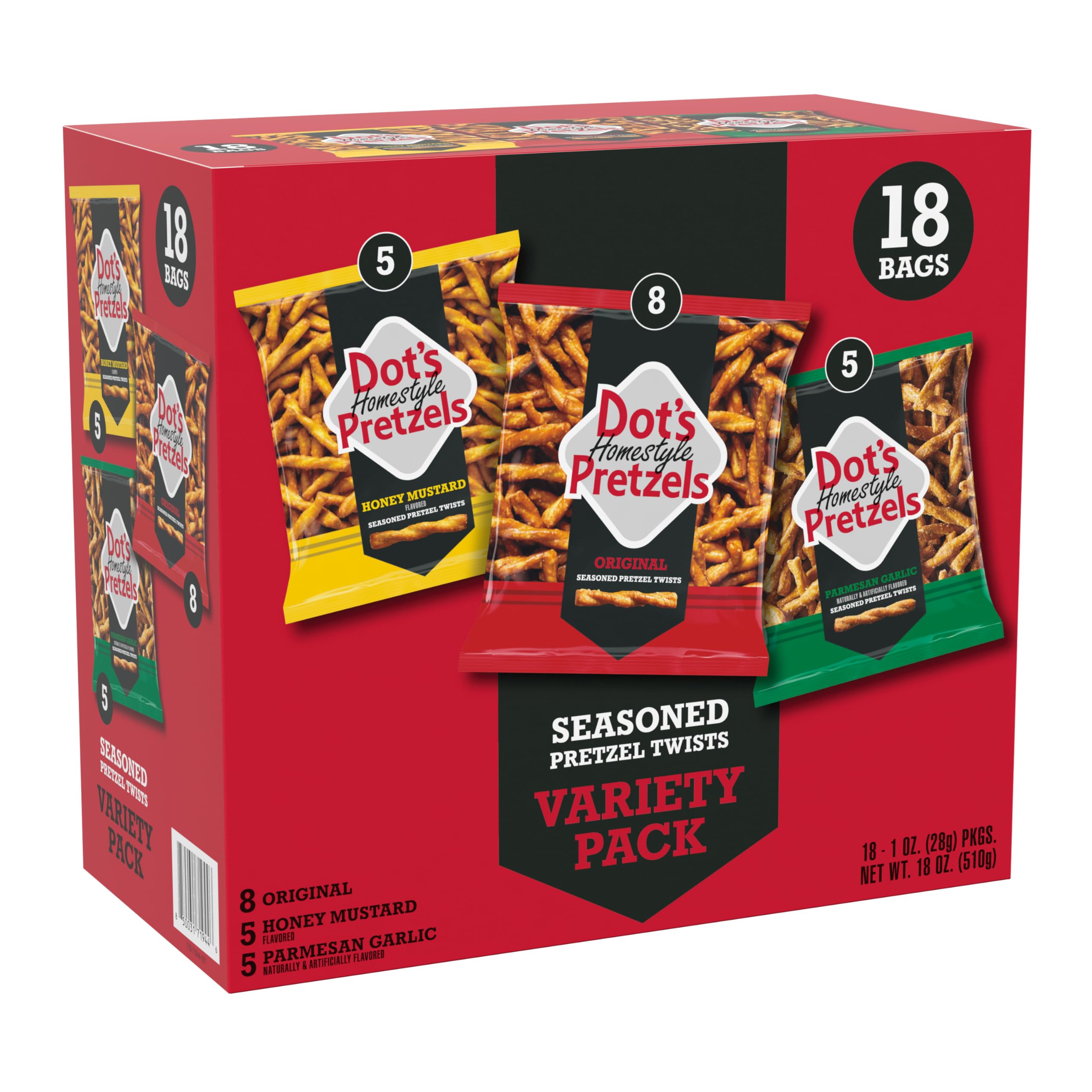 Dot's Homestyle Pretzels Original bag, ideal lunchbox snack and on-the-go bite