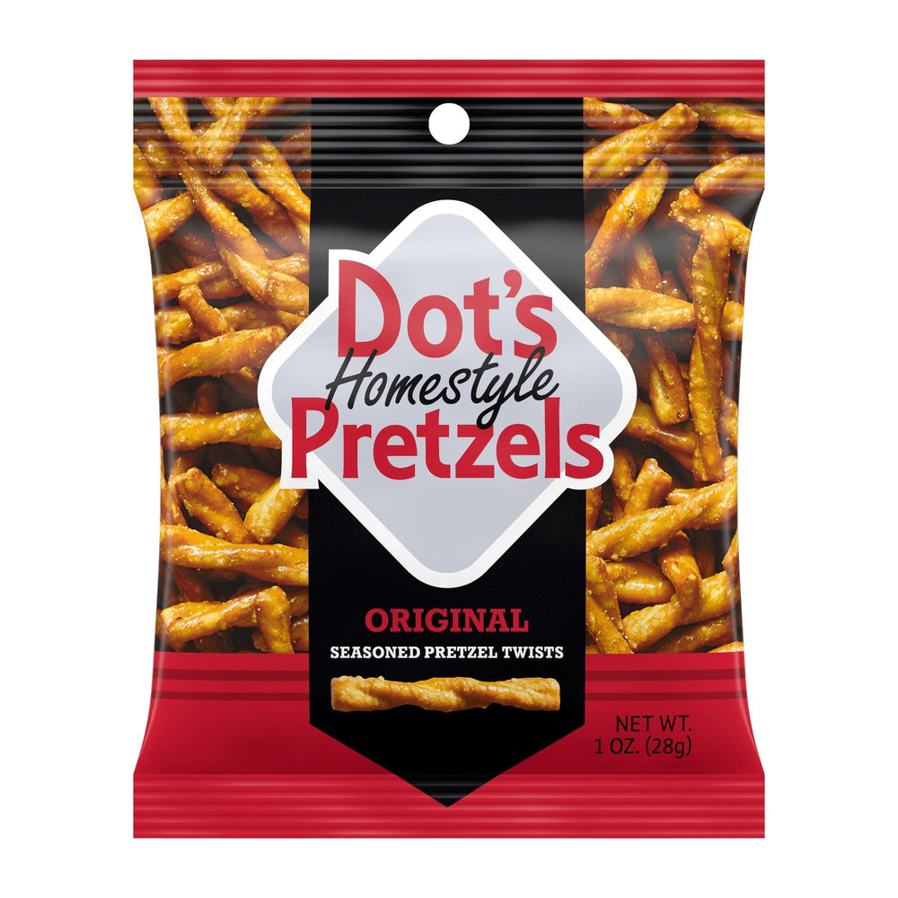 Dot's Pretzels original seasoning on a party tray for crowd-pleasing bites.