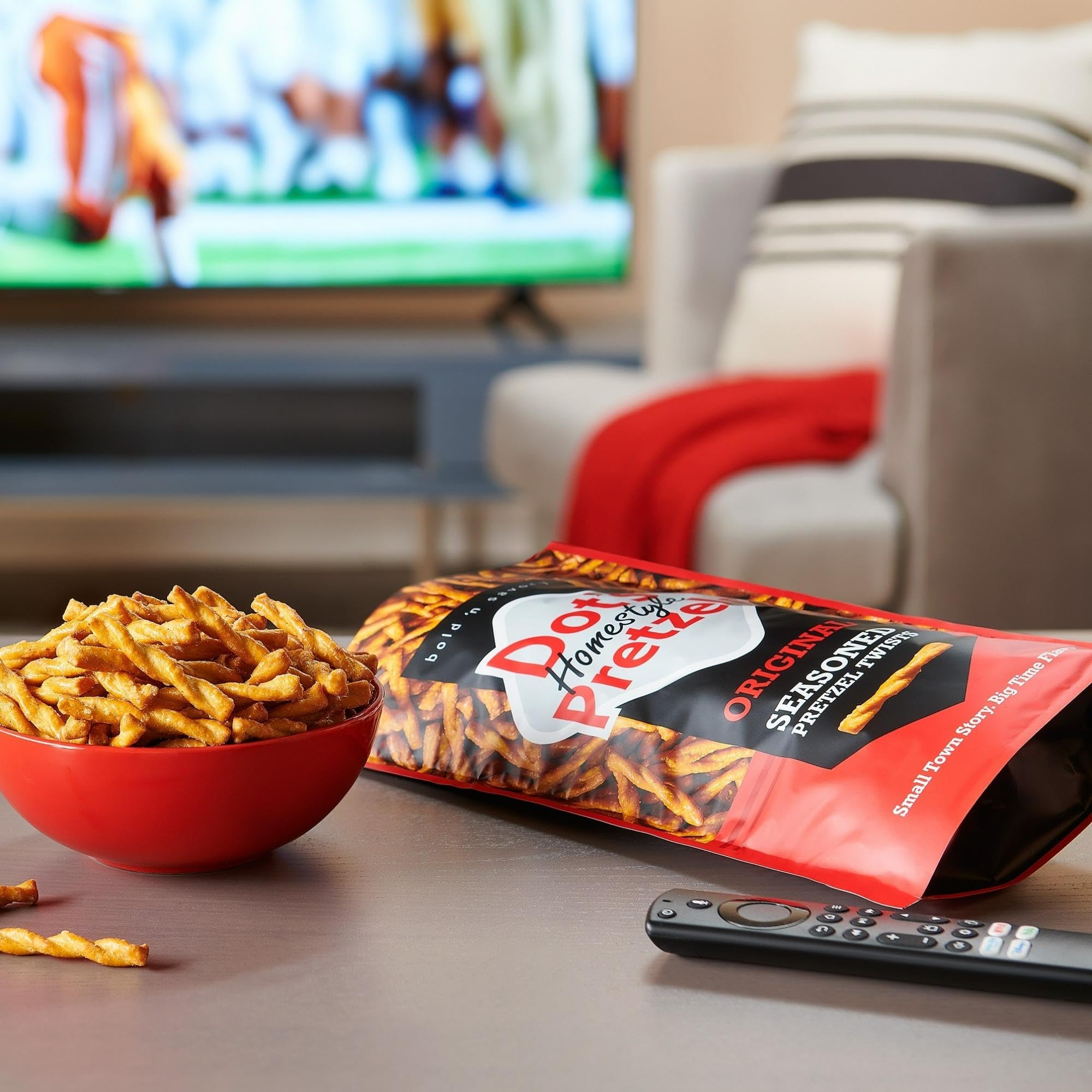 Dot's Pretzels original seasoning delivers buttery, sweet, tangy notes.