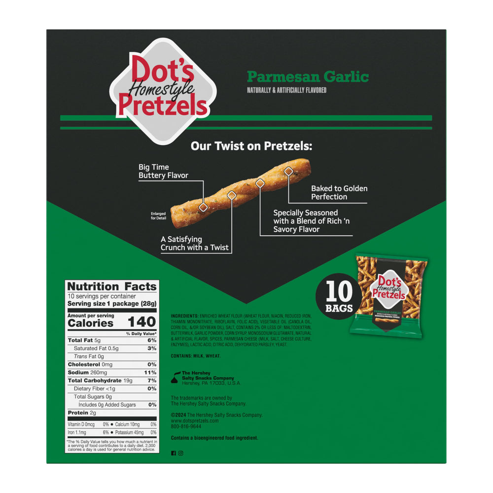 Dot's Pretzels crujiente ideal para el momento de juego y reuniones.