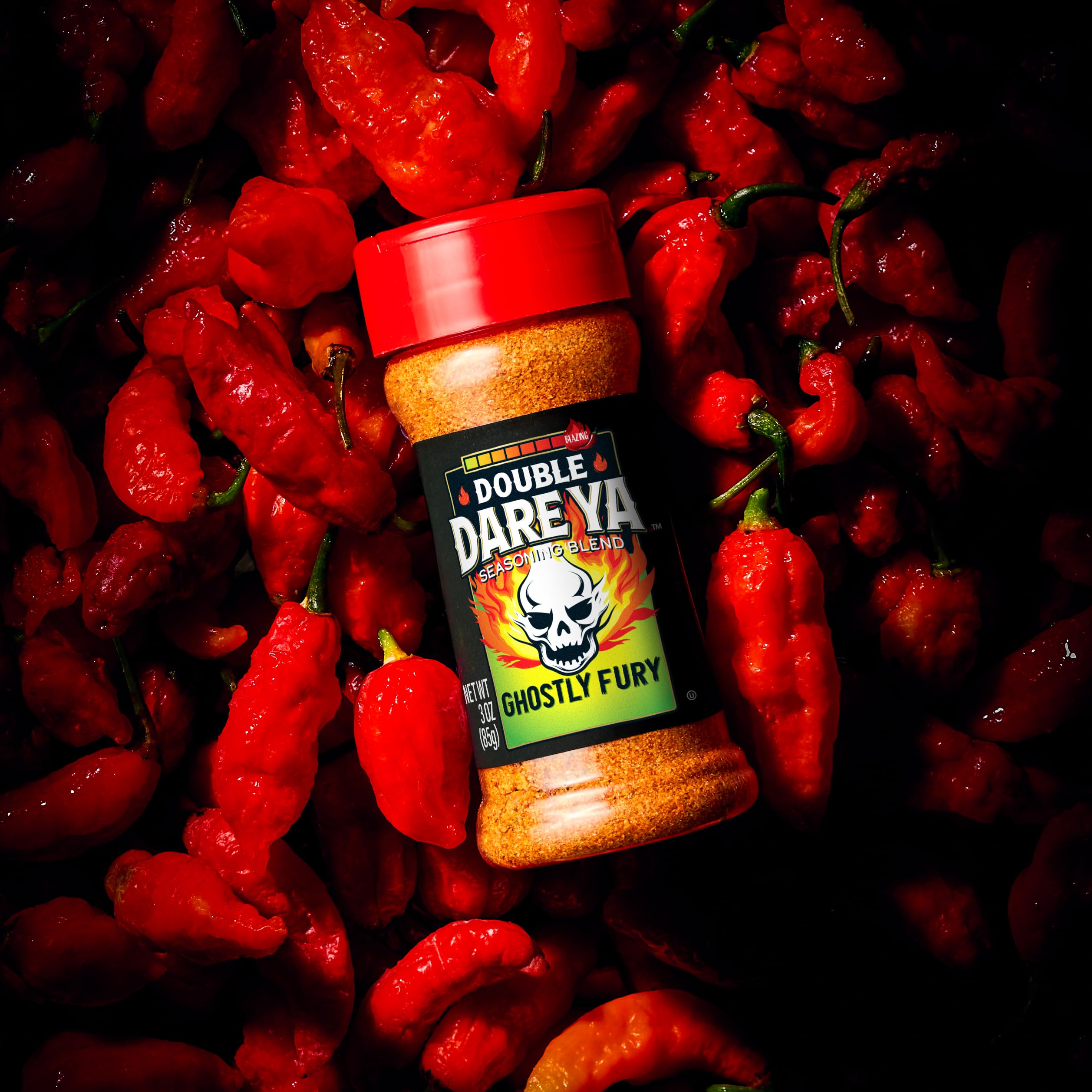Double Dare Ya Ghostly Fury ghost pepper closeup emphasizing fiery aroma