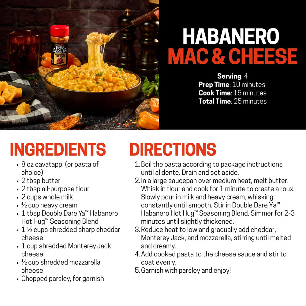 Double Dare Ya Habanero Hot Hug vegetables receive a smoky kick.