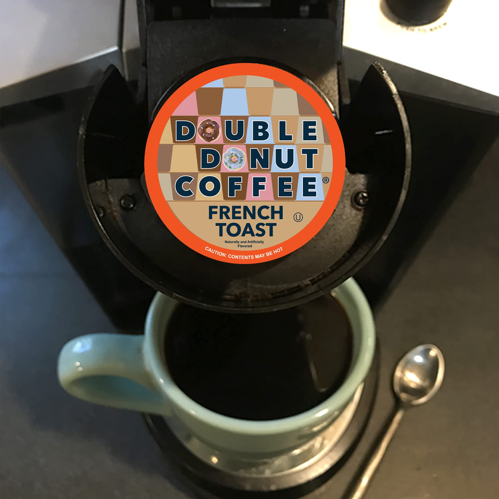 Box display of Double Donut French Toast, convenient back-up for donut-shop nostalgia.