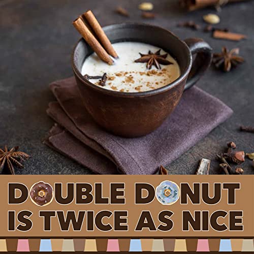Double Donut Coffee chai latte pods on packaging, signaling easy Keurig compatibility.