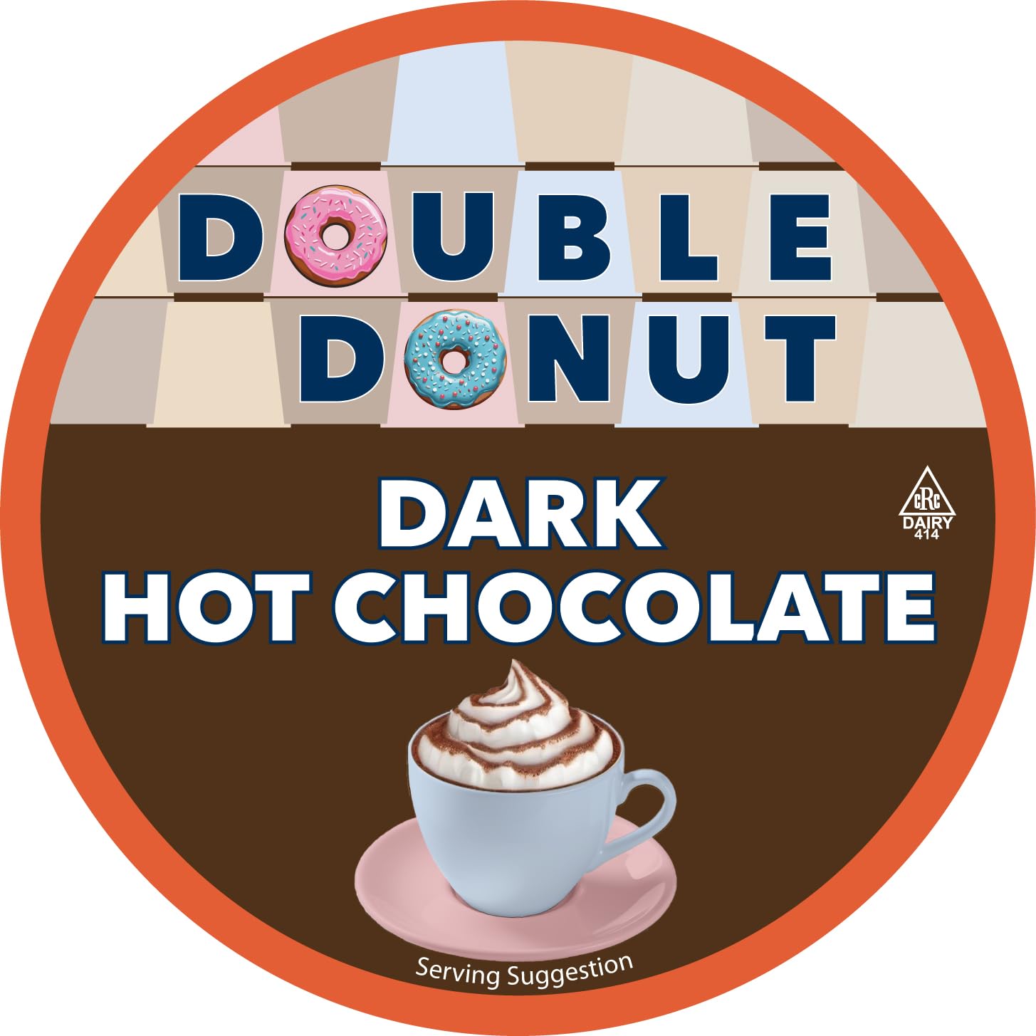 Double Donut Coffee pods brewed at 6 oz reveal rich cocoa flavors.