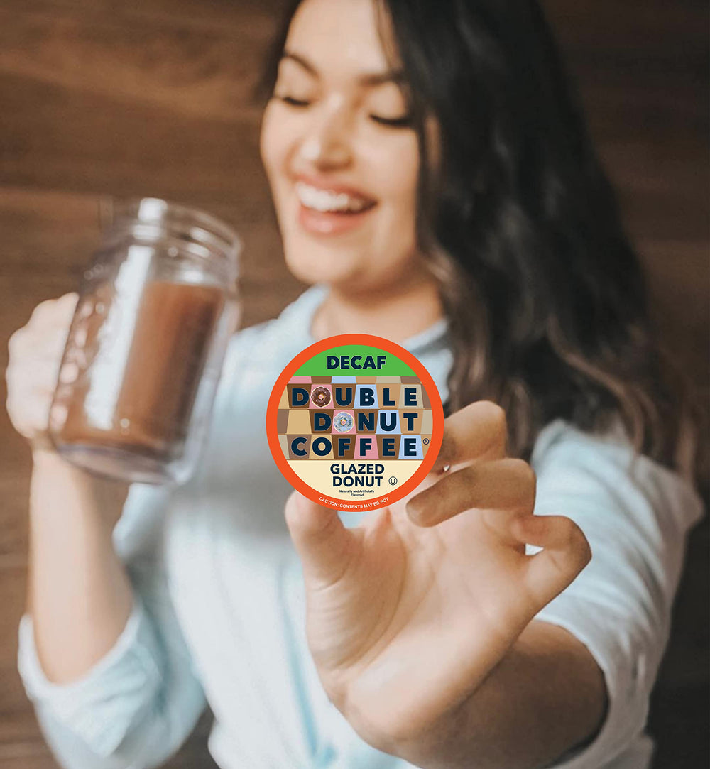 Double Donut Coffee decaf Cinnamon Bun warm spice and comforting finish