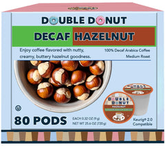 Double Donut Coffee hazelnut decaf capsule close-up, rich aroma for cozy mornings.