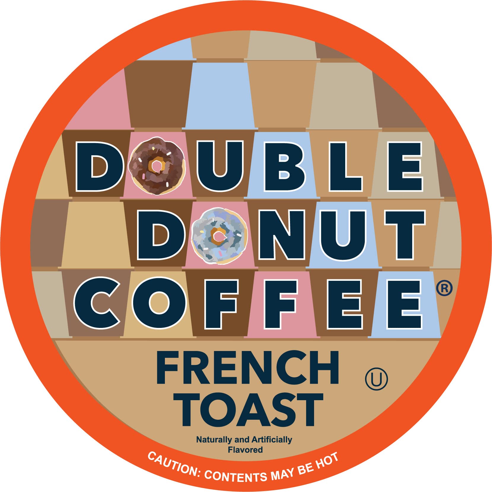 Double Donut Coffee French Toast pods in packaging, easy to store for quick morning brews.