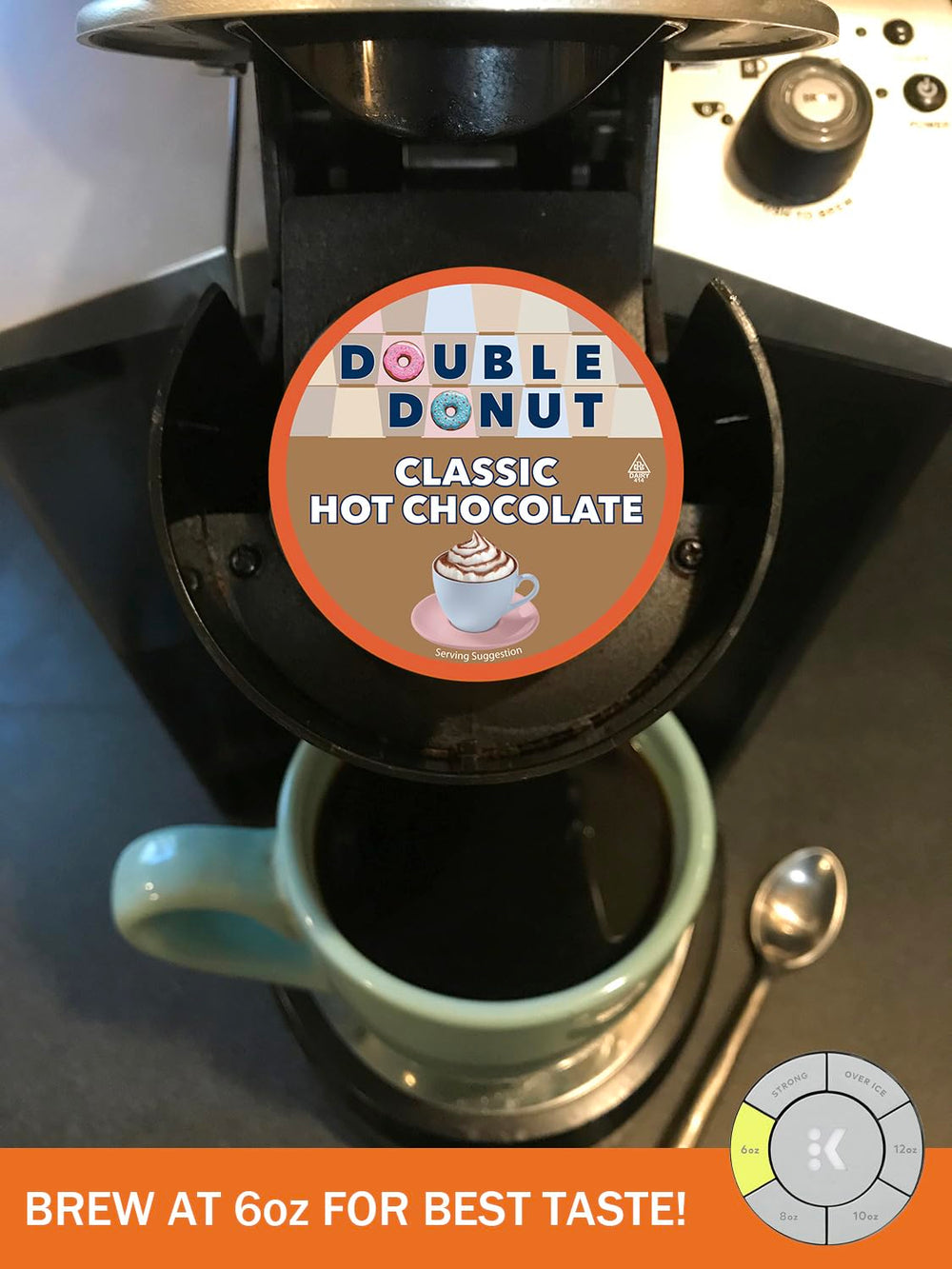 Double Donut coffee and hot chocolate pods for everyday use