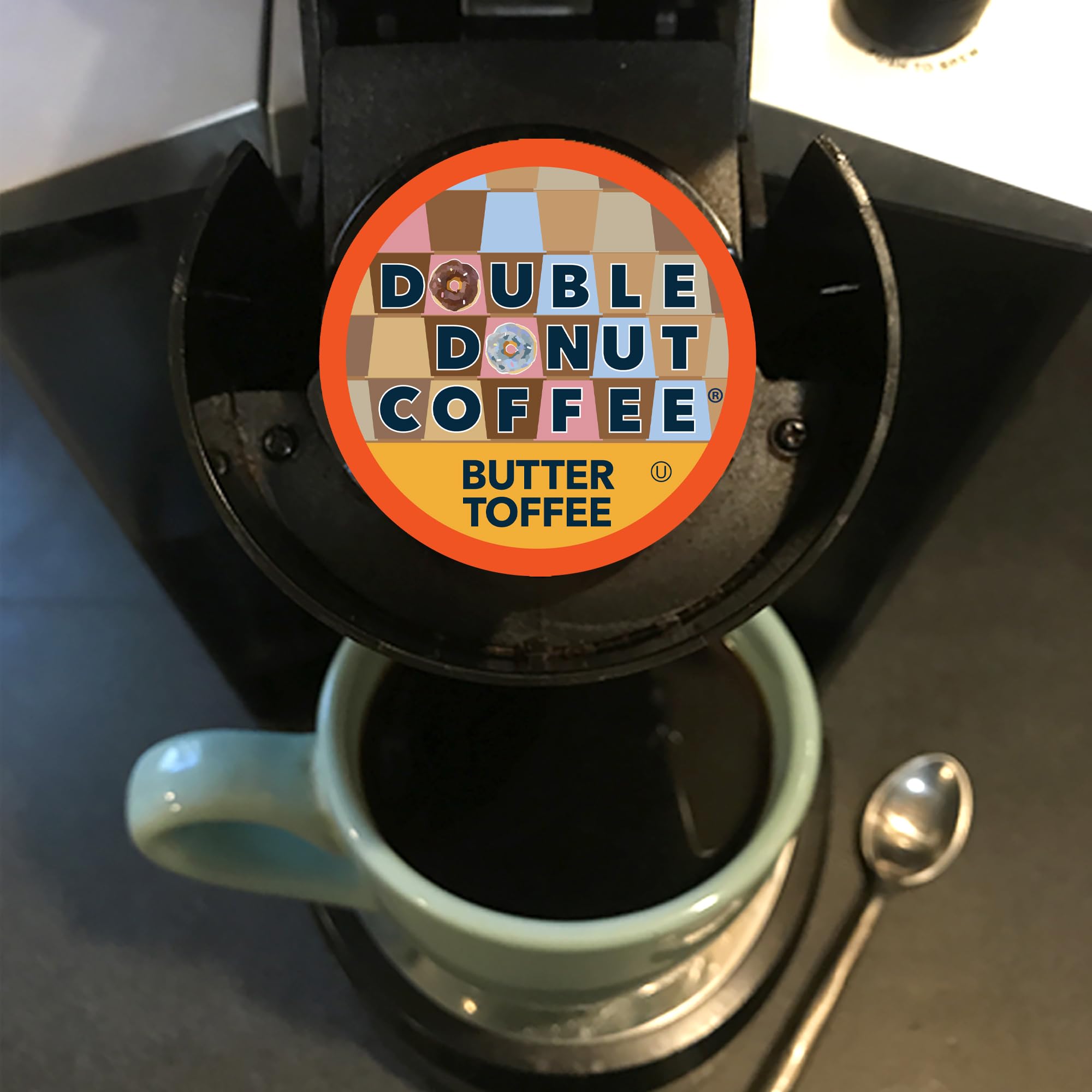 Double Donut butter-toffee notes shine in iced coffee.