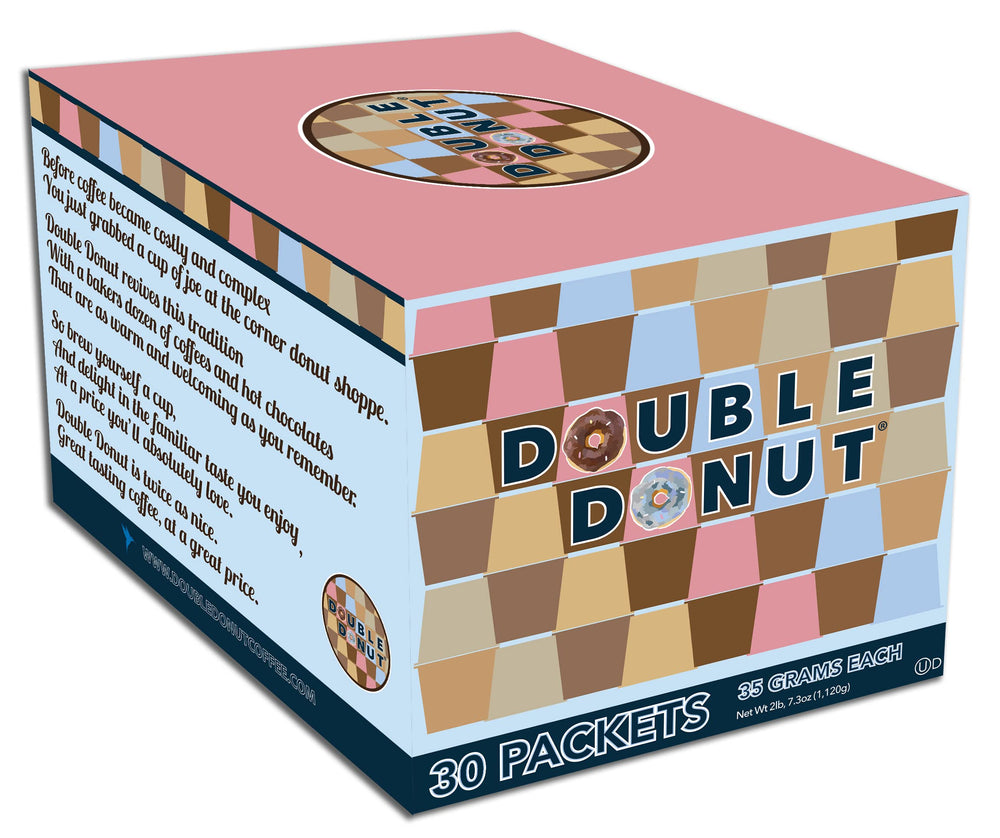 Double Donut Coffee ingredients scoop, showing quality hot cocoa mix.