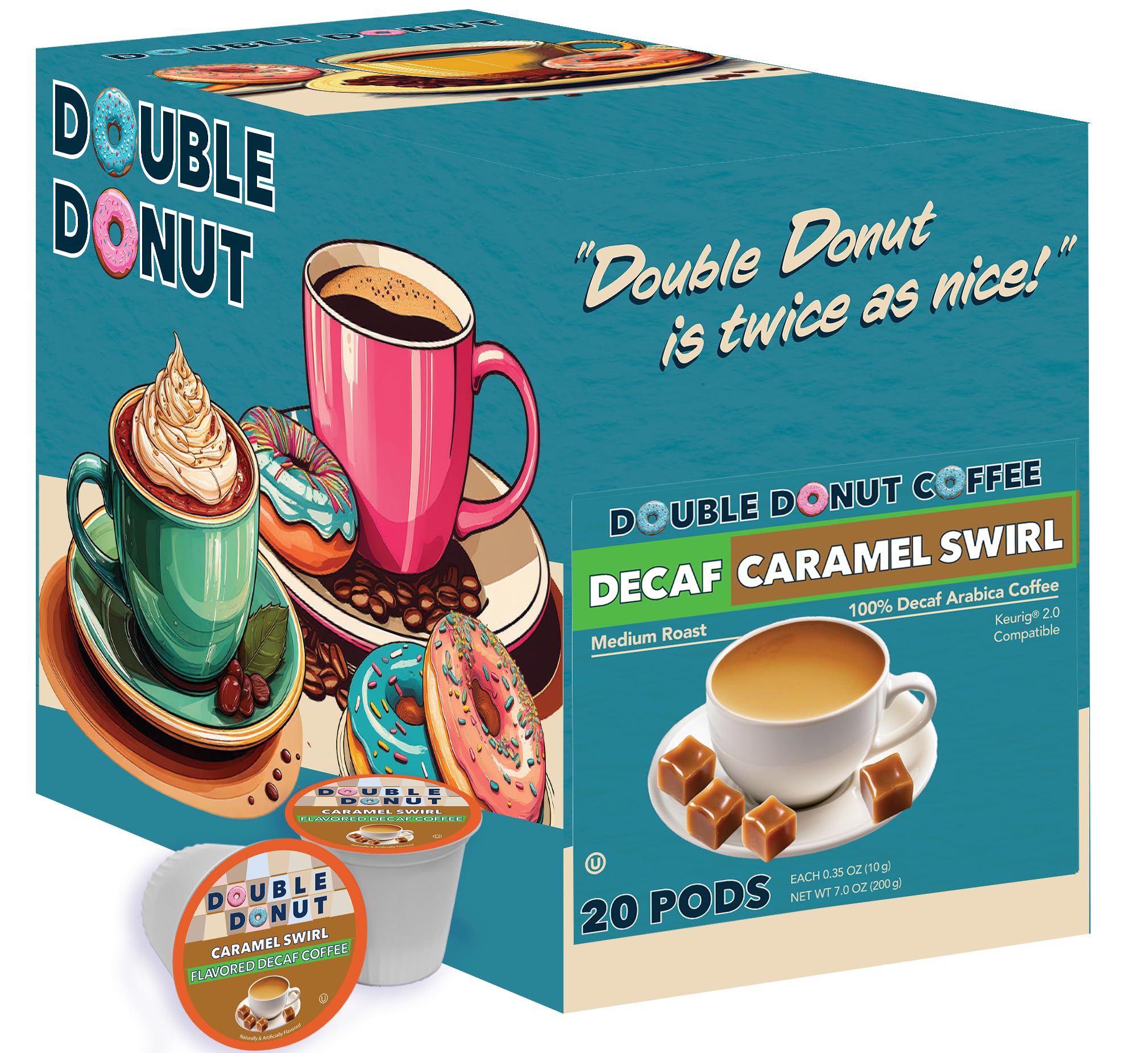 Double Donut Coffee recyclable K-Cup pod reduces waste while delivering flavor.